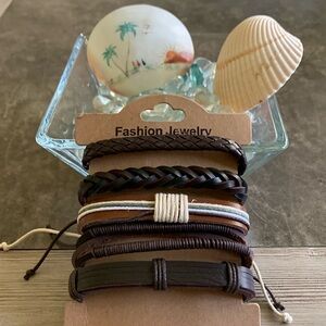 6/$9- NEW Unisex Braided Leather Bracelets